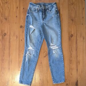 Old Navy Light Blue Ripped Boyfriend Jeans